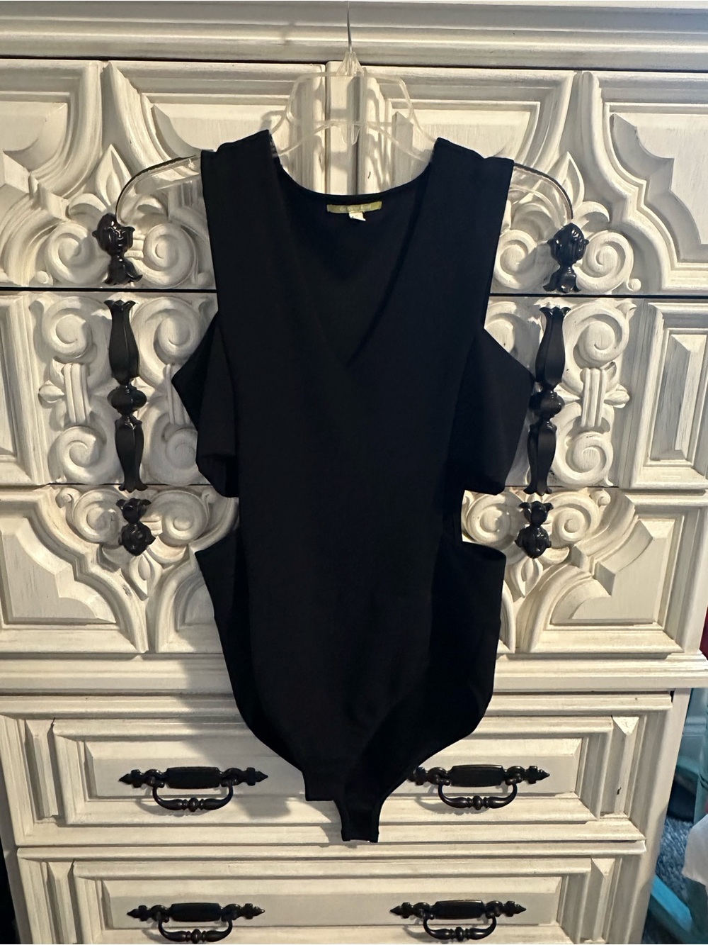 Gianni Bini Black Cutout Sleeveless Bodysuit